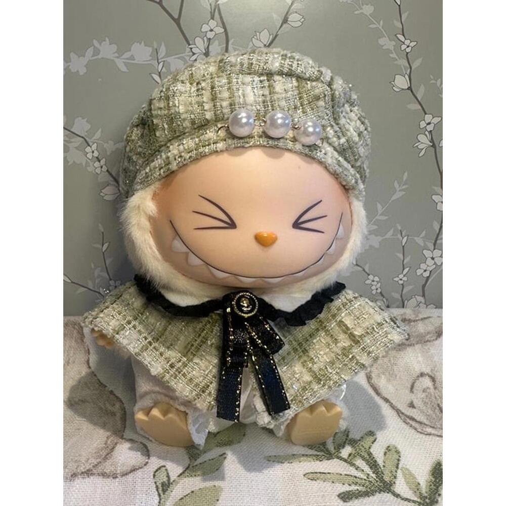 popmart labubu luxury clothing set 4 pcs. Fit for macaro and have a seat both